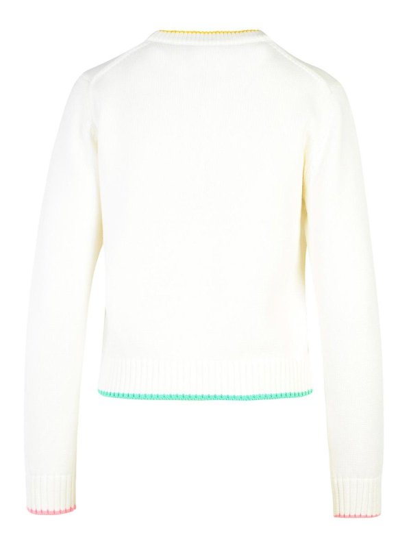 CASABLANCA: Strickpullover mit Rundhalsausschnitt online - Rundhalspullover - Weiß