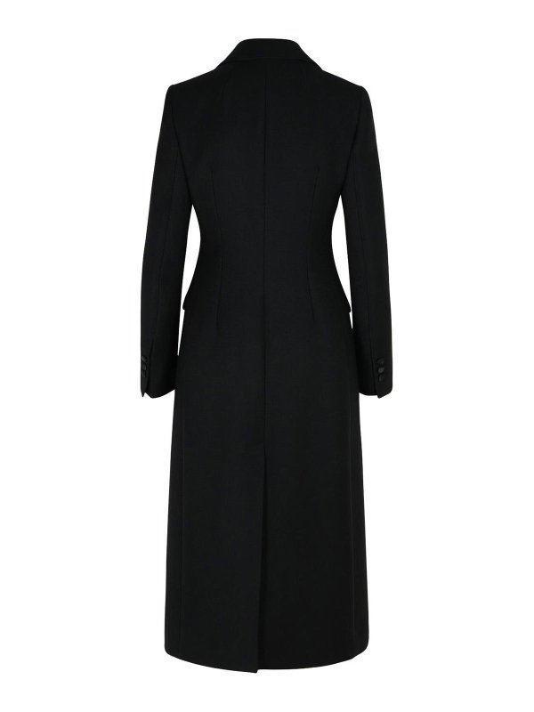 DOLCE & GABBANA: short coats online - Black Virgin Wool Coat