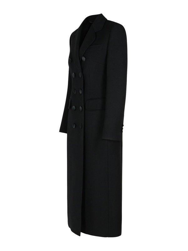 The Best Shops DOLCE & GABBANA: short coats - Black Virgin Wool Coat