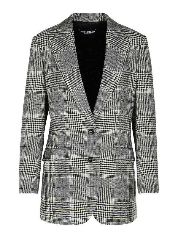 DOLCE & GABBANA: blazers - Grey Virgin Wool Blend Blazer