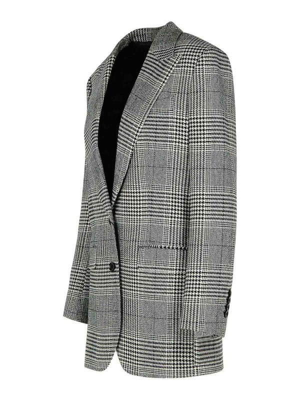The Best Shops DOLCE & GABBANA: blazers - Grey Virgin Wool Blend Blazer