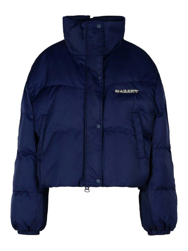 ISABEL MARANT: Kurze Daunenjacken - Daunenjacke - Dunkelblau