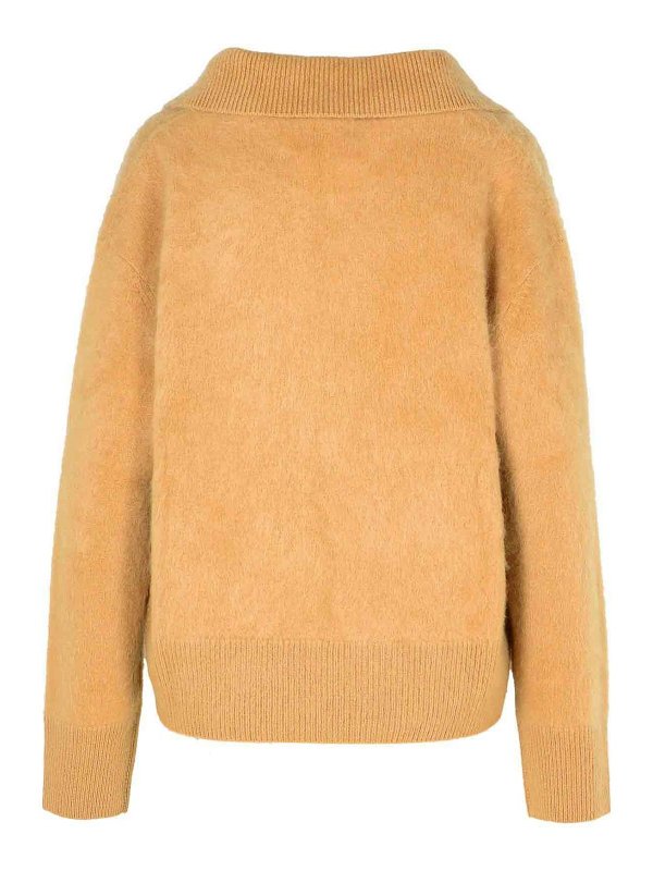 LISA YANG: Strickpullover mit Rundhalsausschnitt online - Rundhalspullover - Beige