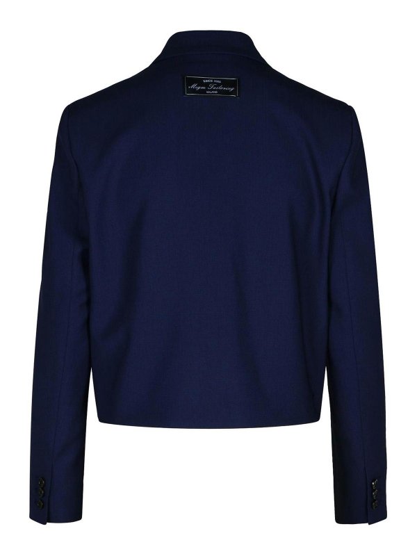 m.s.g.m.: blazers online - Navy Virgin Wool Crop Blazer