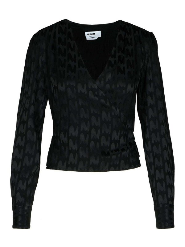 m.s.g.m.: blouses - Black Viscose Blend Blouse
