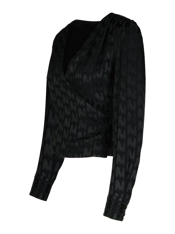 The Best Shops m.s.g.m.: blouses - Black Viscose Blend Blouse