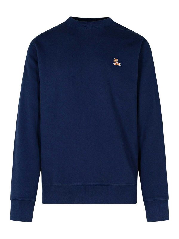 MAISON KITSUNÉ: Sweatshirts & Pulls - Sweat-Shirts - Bleu
