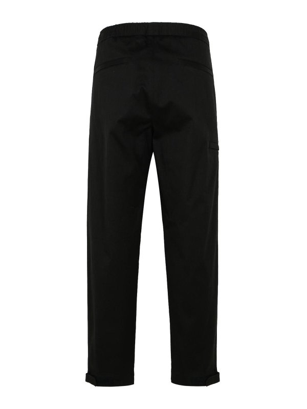 MONCLER: pantaloni casual online - Pantaloni in gabardine neri