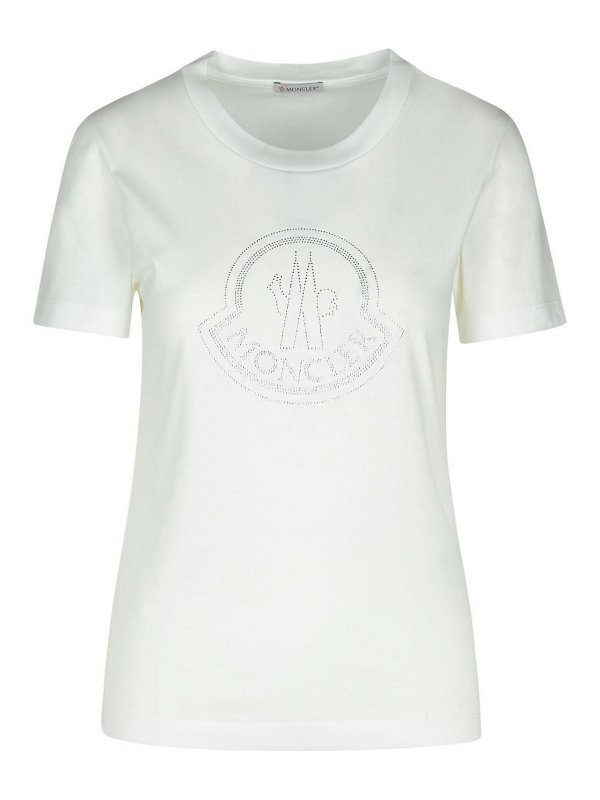 MONCLER: T-shirts - T-Shirt - Blanc