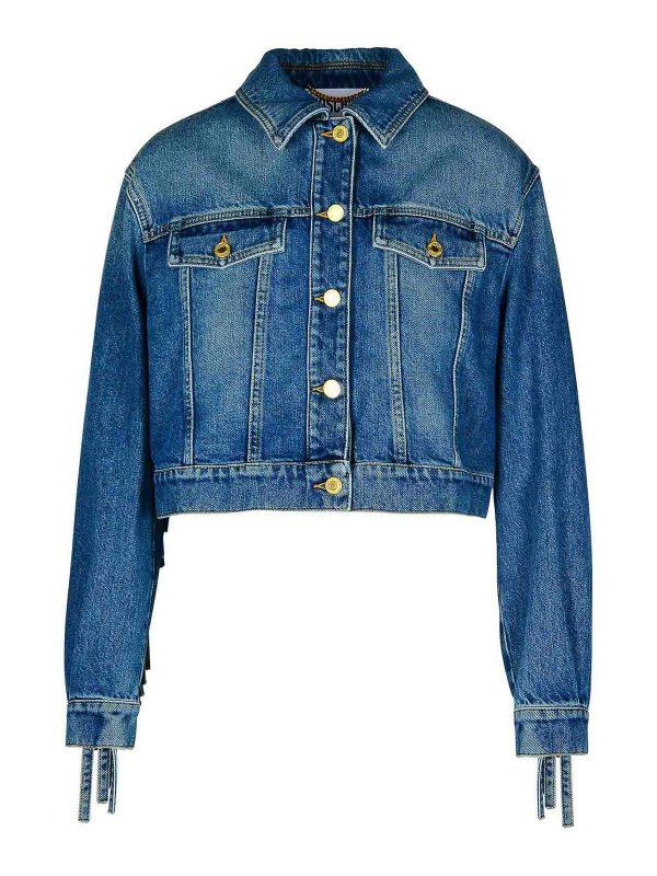 MOSCHINO: denim jacket - Blue Cotton Jeans Jacket