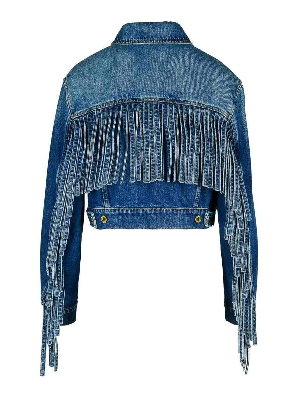 MOSCHINO: denim jacket online - Blue Cotton Jeans Jacket