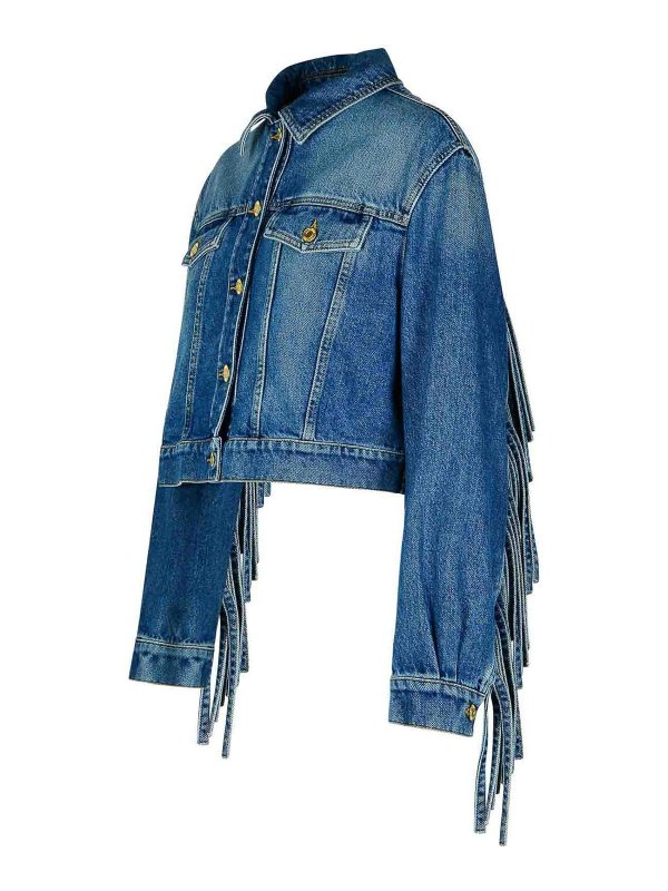 The Best Shops MOSCHINO: denim jacket - Blue Cotton Jeans Jacket