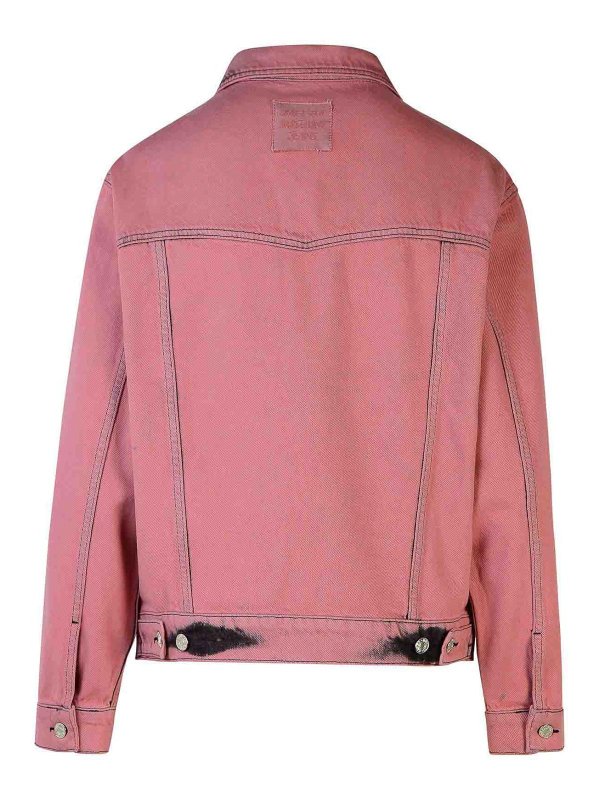 MOSCHINO JEANS: denim jacket online - Pink Cotton Jeans Jacket
