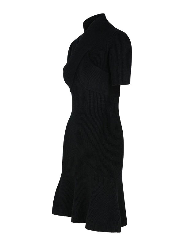 The Best Shops PATOU: knee length dresses - Black Merino Wool Blend Dress