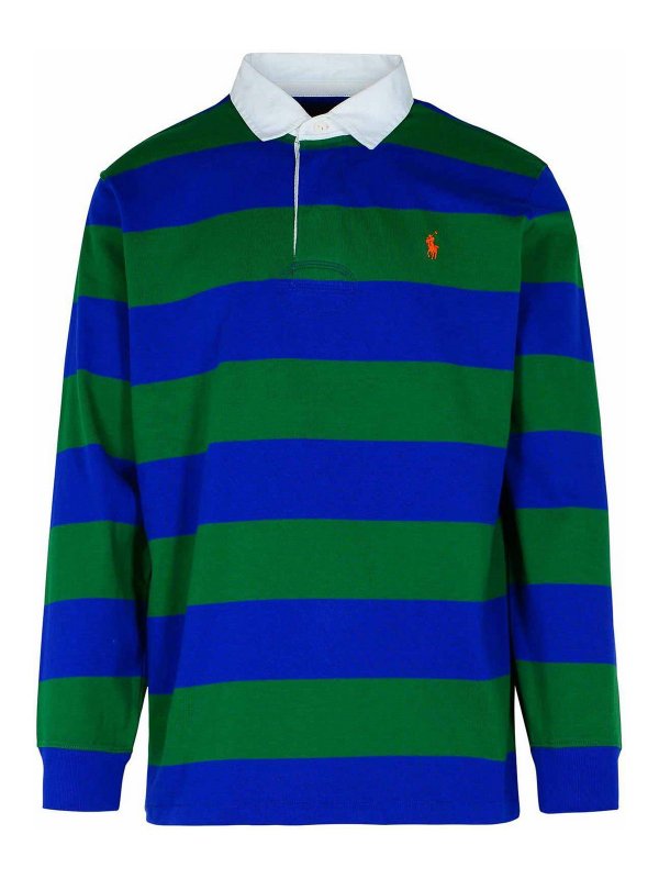 POLO RALPH LAUREN: polo shirts - Rugby Green Cotton Polo Shirt