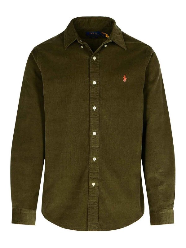 POLO RALPH LAUREN: camicie - Camicia in cotone verde