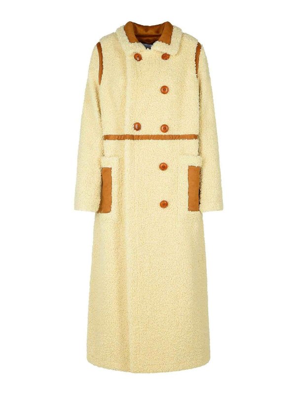 STAND STUDIO: Fourrure - Manteau En Fourrure - Crème