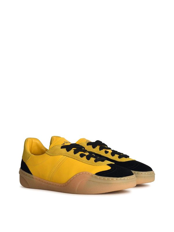 Acne Studios: trainers online - Bars Yellow Leather Sneakers