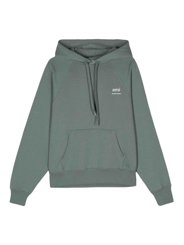 AMI PARIS: Sweatshirts & Sweaters - De Coeur Logo-Print Hoodie