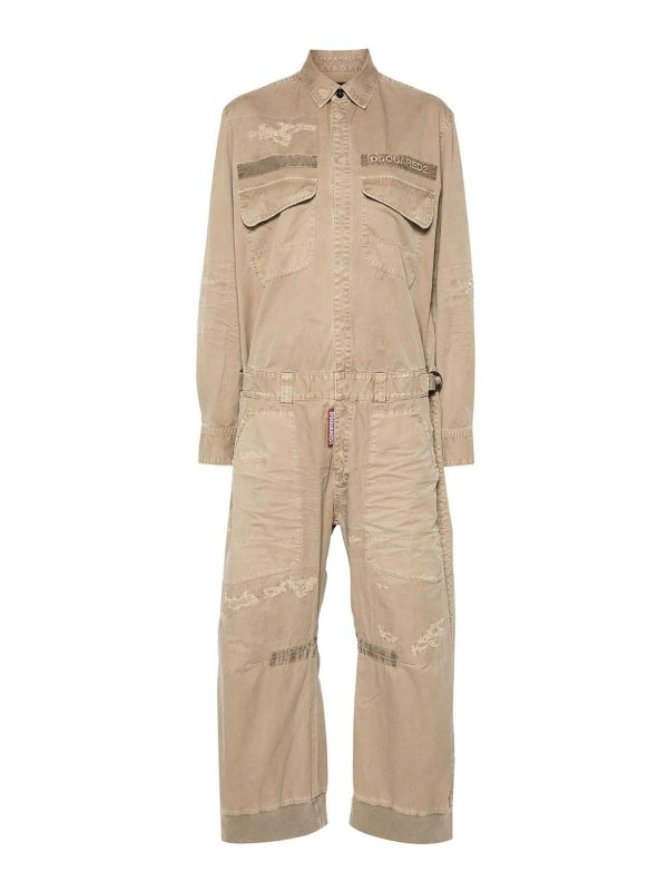 DSQUARED2: jumpsuits - Overdyed Military Jumpsuit
