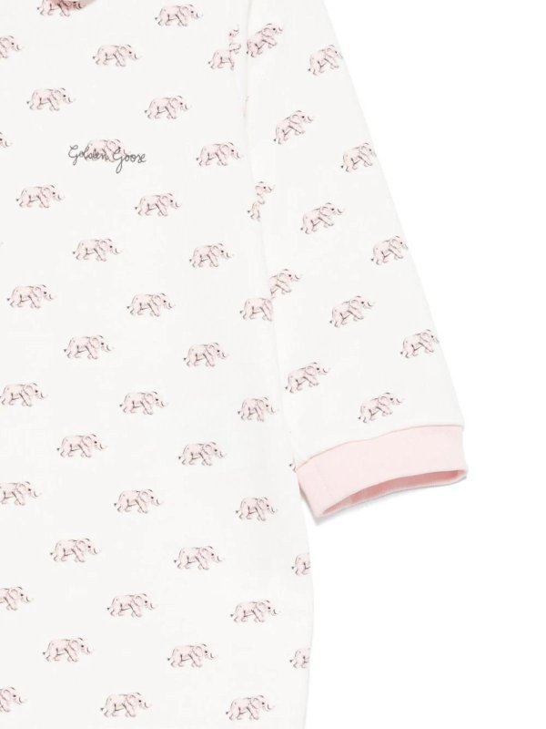 GOLDEN GOOSE: jumpsuits online - Kids Elephant-Print Babygrow Set