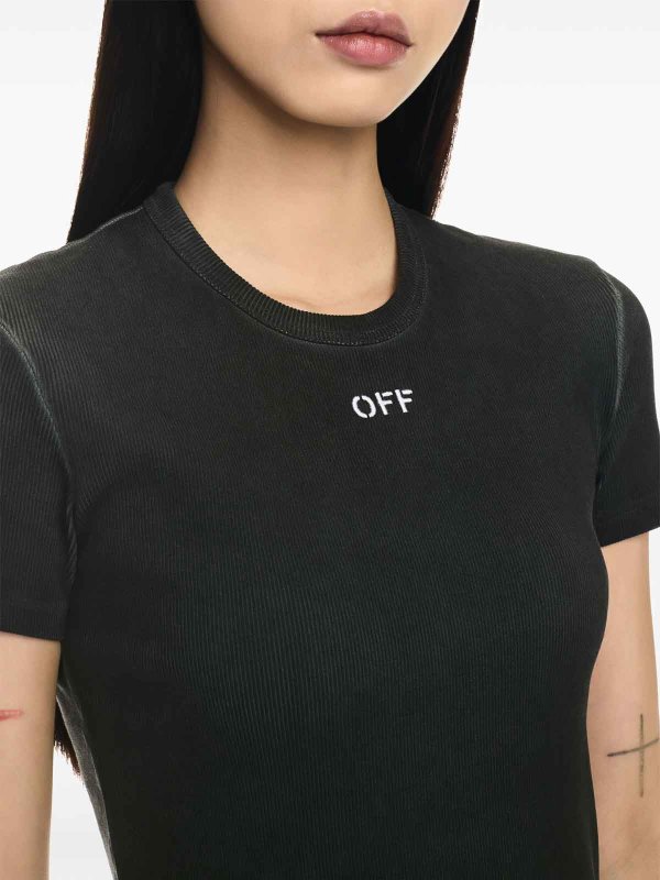 OFF-WHITE buy online T-shirt con logo ricamato