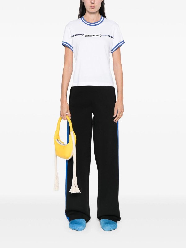 OFF-WHITE: t-shirts online - Striped 90S Logo-Print T-Shirt