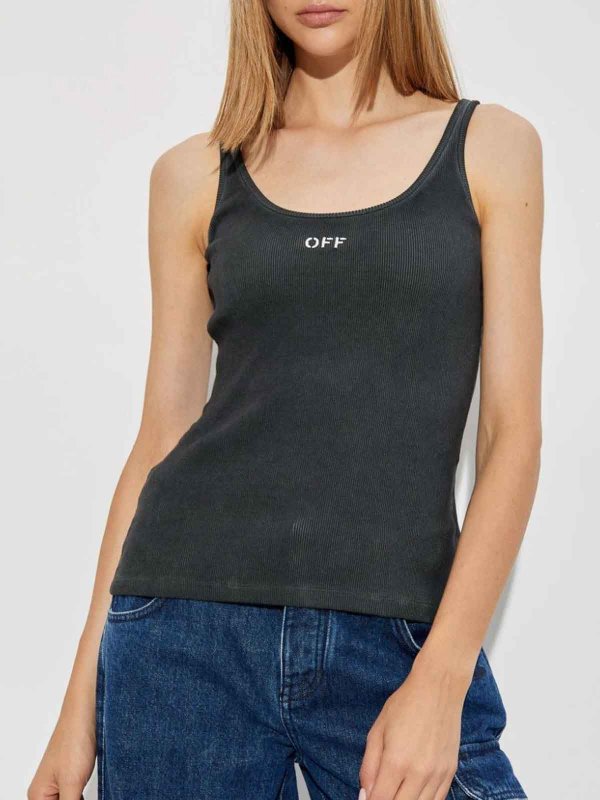 The Best Shops OFF-WHITE: Tops und Tank Tops - Top - Grau