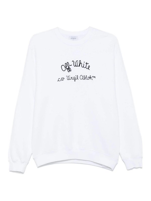 OFF-WHITE: スウェット＆セーター - スウェットシャツ/セーター - 白