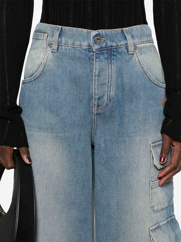 OFF-WHITE buy online Jeans cargo con logo ricamato