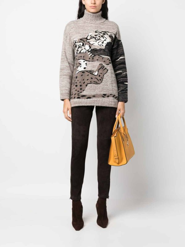 P.A.R.O.S.H.: レザートラウザー online - レザーパンツ - ブラウン