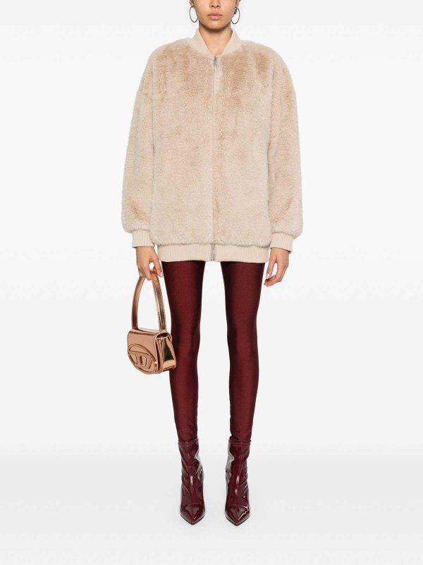 P.A.R.O.S.H.: Fourrure online - Manteau En Fourrure - Beige Clair