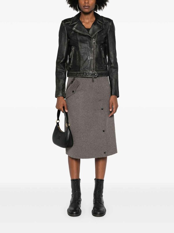 P.A.R.O.S.H.: leather jacket online - Maverick Leather Jacket