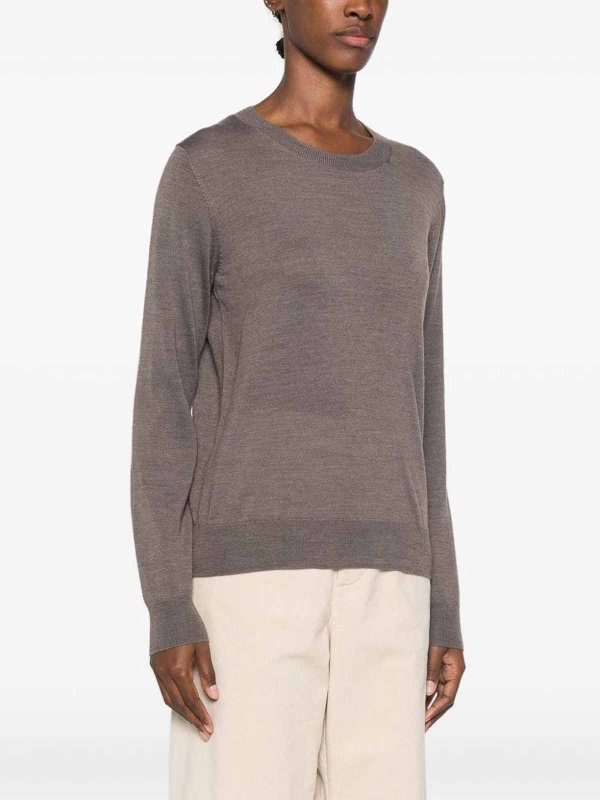 P.A.R.O.S.H.: Strickpullover mit Rundhalsausschnitt online - Rundhalspullover - Hellbraun