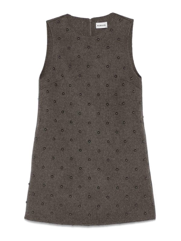 P.A.R.O.S.H.: knee length dresses - Bleak Stud-Embellished Dress