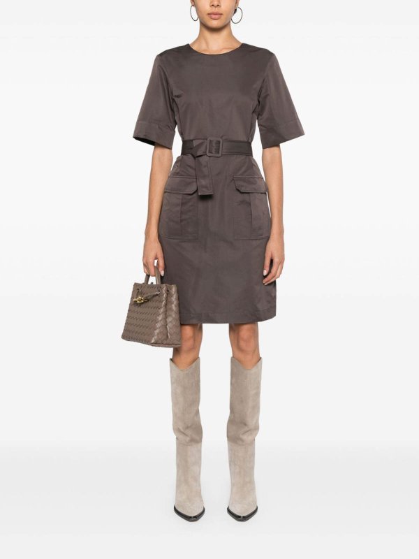 P.A.R.O.S.H.: short dresses online - Pesca Belted Mini Dress