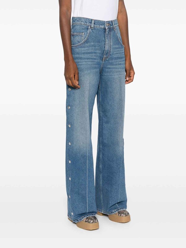The Best Shops STELLA McCARTNEY: bootcut jeans - Snap Stud-Embellished Jeans