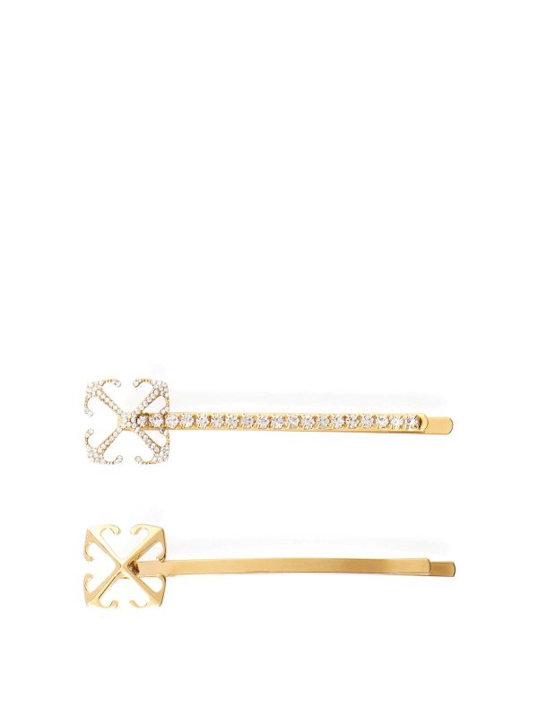 OFF-WHITE: hair accessories - Arrow Hair Clip (Set Of Two)