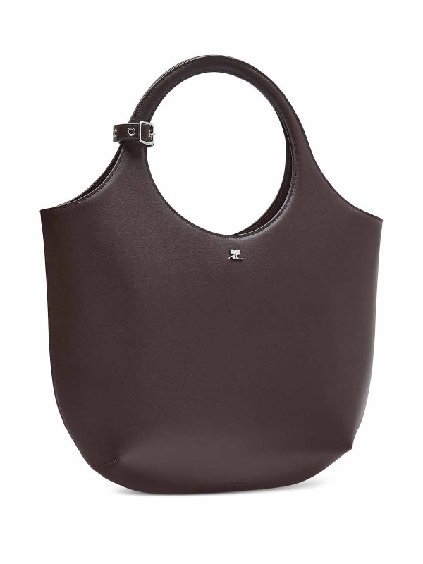 Medium Holy Leather Tote Bag shop online: Courreges
