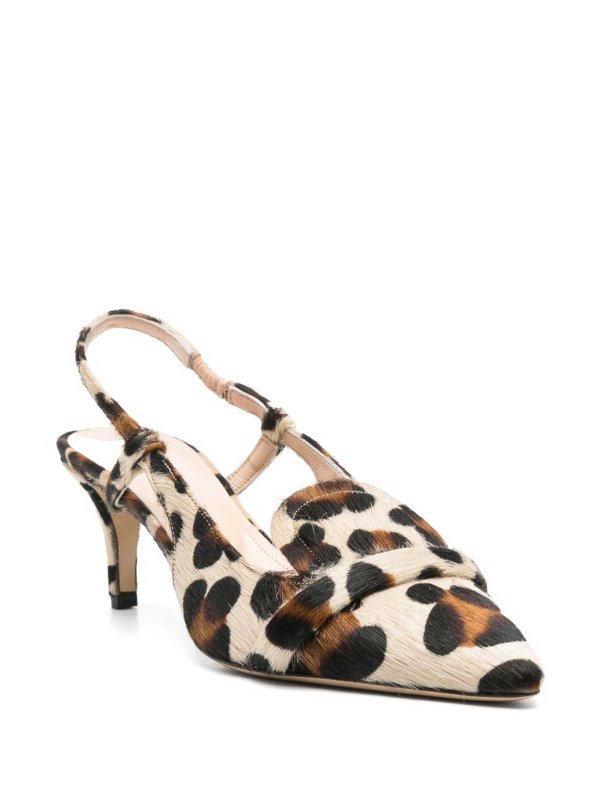 P.A.R.O.S.H.: court shoes online - 70Mm Leopard-Print Slingback Pumps