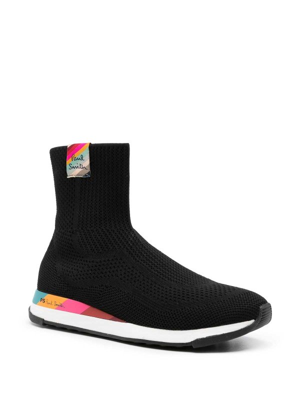 PAUL SMITH: trainers online - Comet Logo-Patch High-Top Sneakers