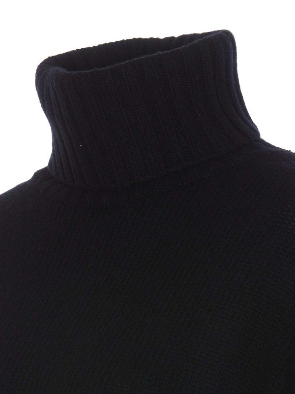 The Best Shops ALLUDE: crew necks - Black Turtleneck Sweater