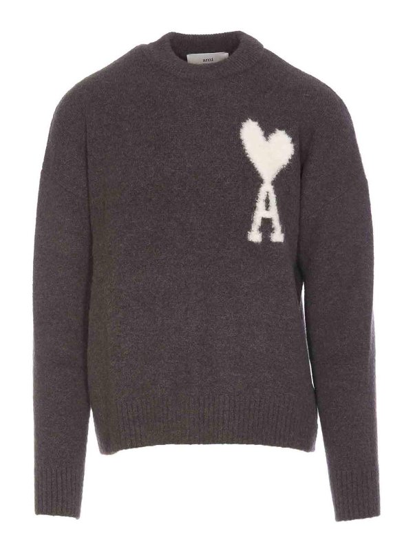 AMI PARIS: クルーネック - クルーネック - グレー