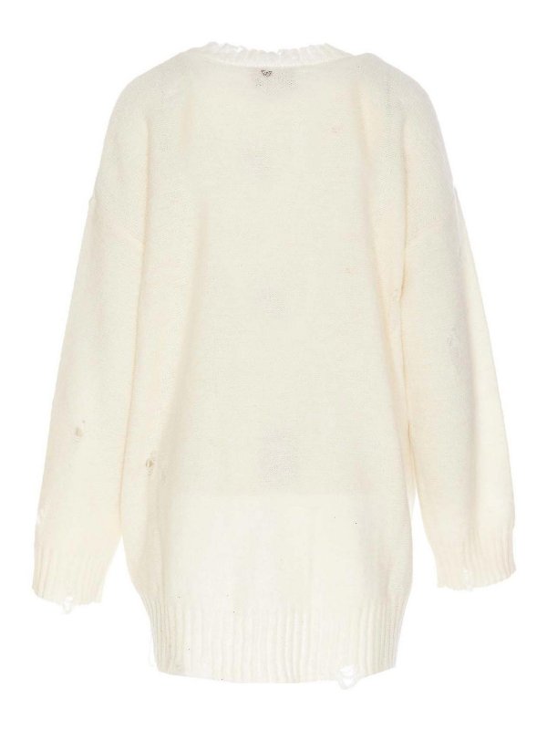 Aniye By Maxi maglione di Topolino Bianco Donna 18105300716