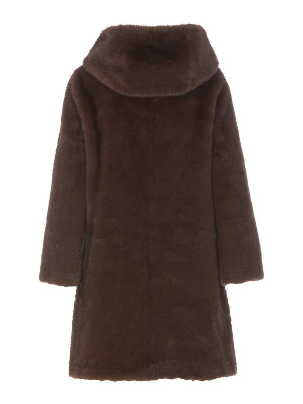 Bully: casual jackets online - Brown Fake Fur Jacket