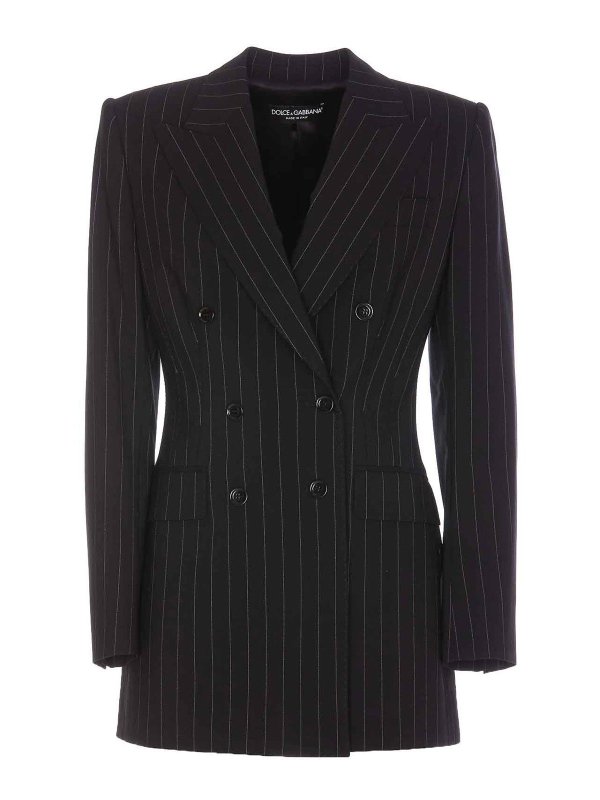 DOLCE & GABBANA: casual jackets - Black Striped Jacket