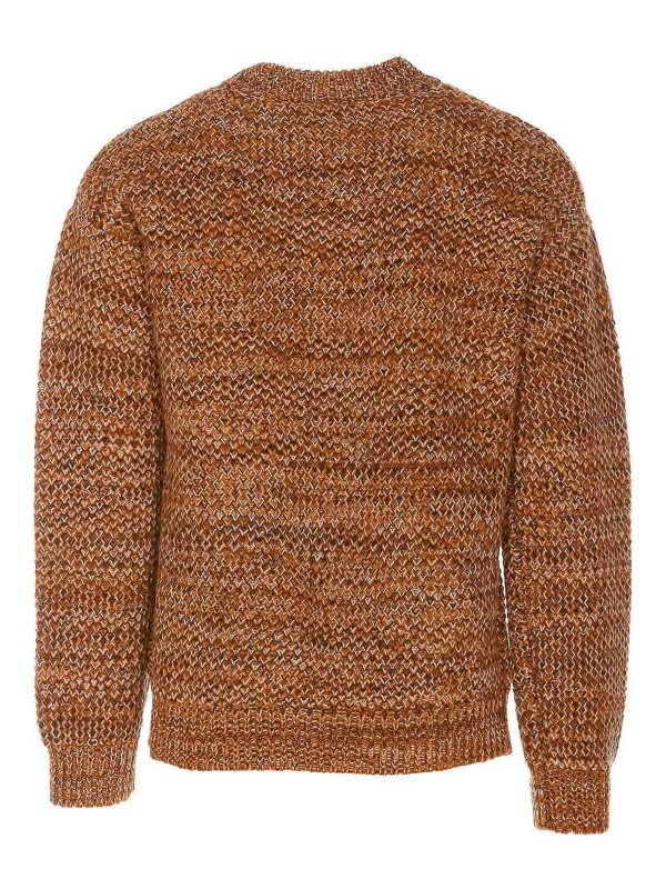 DRÔLE DE MONSIEUR: crew necks online - Brown D Tresse Sweater