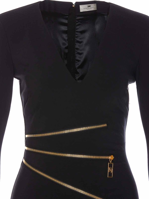 Crepe Mini Dress With Zip shop online: ELISABETTA FRANCHI