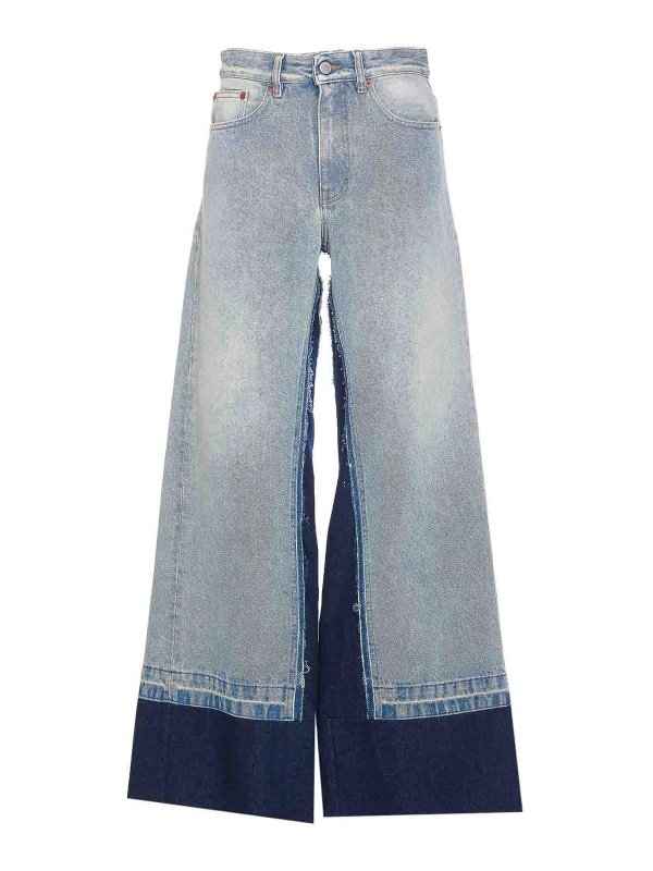 MM6 MAISON MARGIELA: ブーツカットジーンズ - ブーツカットジーンズ - ブルー