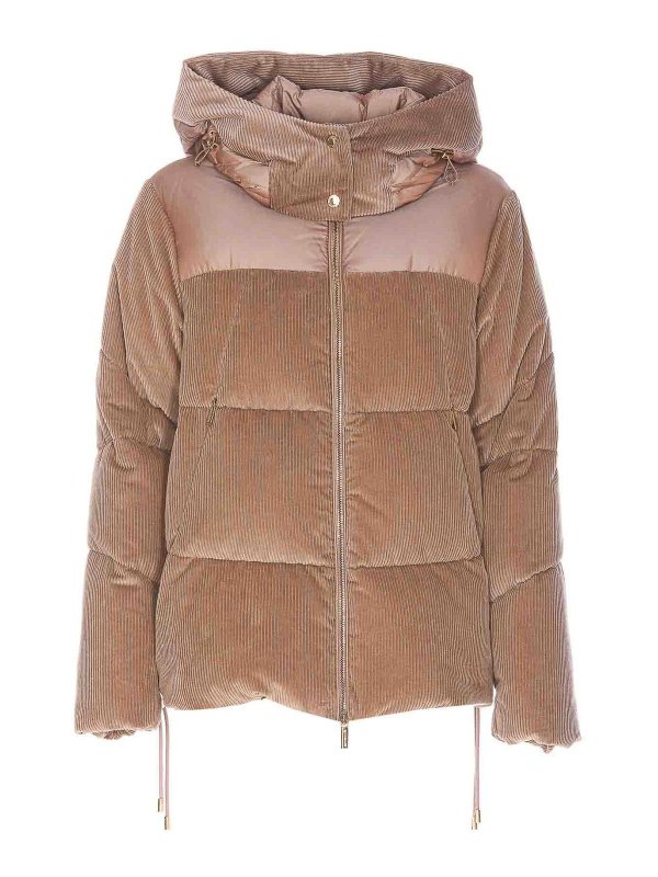 MOORER: casual jackets - Pink Carola Down Jacket